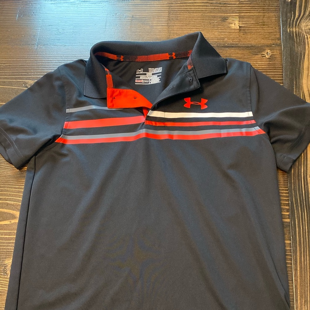 Boys youth medium Under Armour polo